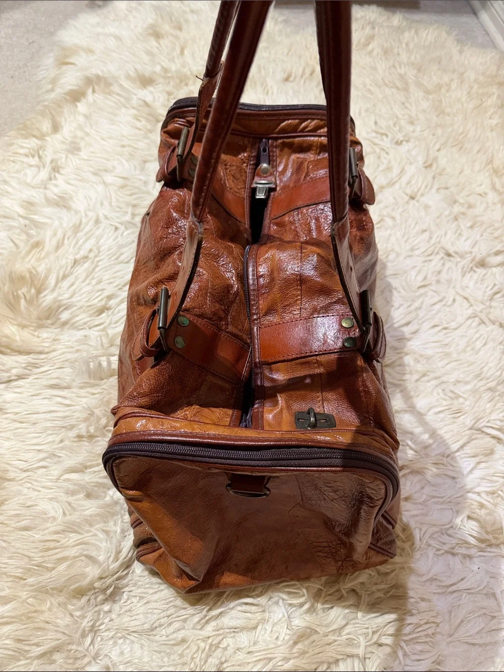 Authentic/ Genuine Leather Tote Bag 20”x10”x9